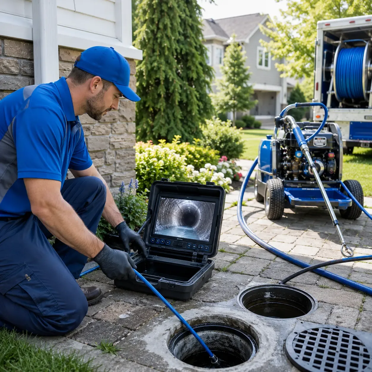 Outdoor drain cleaning professionals serving Scroggins, TX