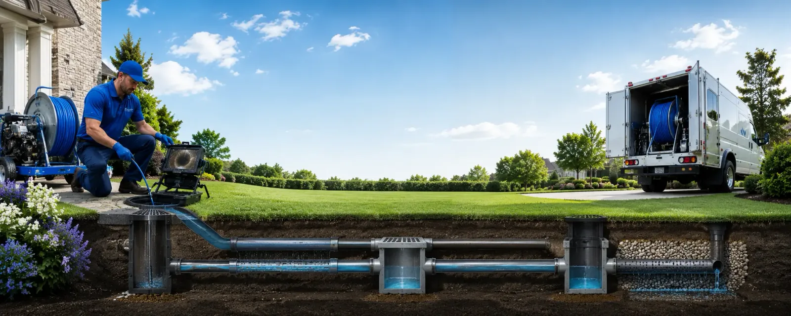 Outdoor drain cleaning information for Scroggins, TX